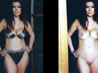 Amateur beauty being undressed by X-ray