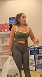 Bunda grossa latina Phat em leggins cinza Marshalls