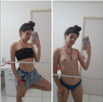 Brun@ Ribeir0 mandou nudes e vídeo no banho pelada