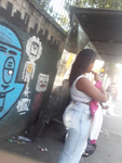Nega rabuda no ponto de onibus