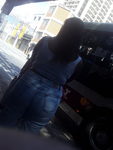 Nega rabuda no ponto de onibus