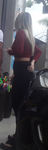 Fiquei de longe só imaginando essa loira deliciosa de quatro