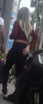 Fiquei de longe só imaginando essa loira deliciosa de quatro