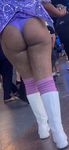 Garota de biquíni roxo de Las Vegas