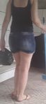 Flagra  da Deliciosa Esposa do meu amigo de shortinhos