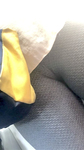 Bucetinha de calça legging no trem
