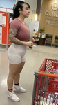 Milf branca de shorts de ginástica