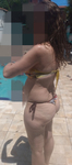 Loira Rabuda na Piscina Com fio  dental enterrado no Cú Gost