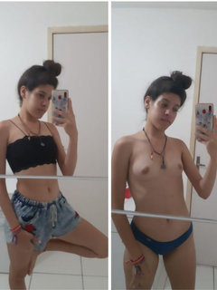 Brun@ Ribeir0 mandou nudes e vídeo no banho pelada