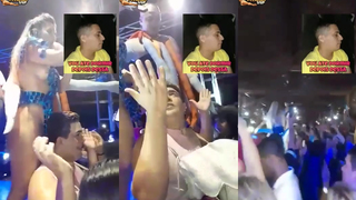 Manu fazendo show sem calcinha