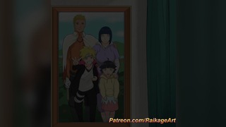 Hinata experimentando o pau do Raikage