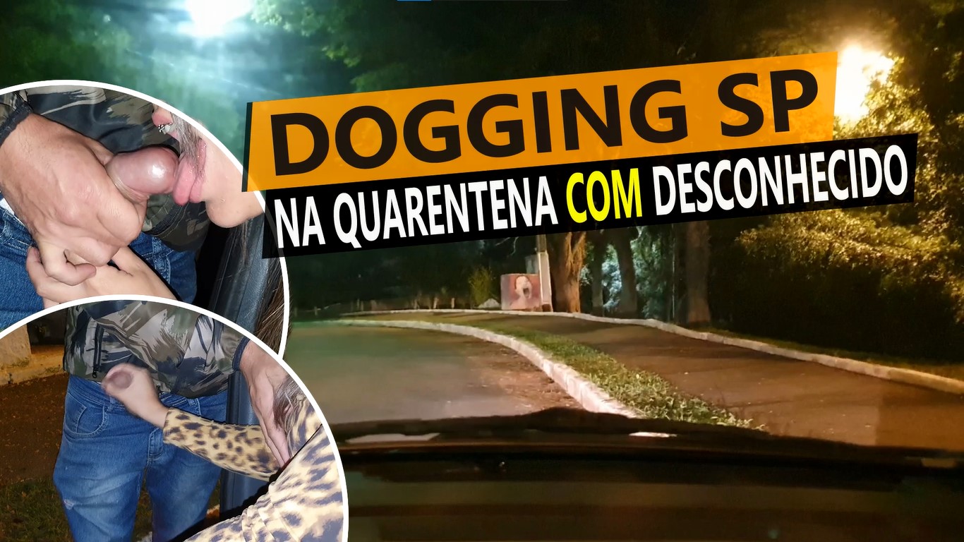 Cristina Almeida brincando com desconhecido em plena quarentena no Dogging
