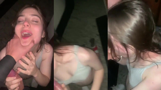 Gata patricinha pagando boquete