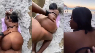 sexo na praia com a mulata rabuda
