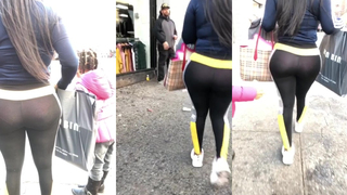 Adoro um bumbum avantajado em calças de ioga transparentes