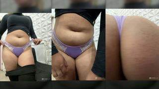 BRANQUINHA PUTINHA EXIBINDO A CALCINHA DE PUTA