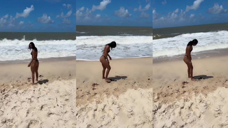 Na praia